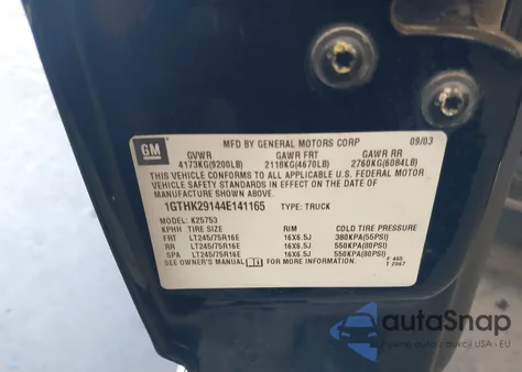 2004 GMC Sierra 2500Hd Sle из США, поврежденный, VIN 1GTHK29144E141165